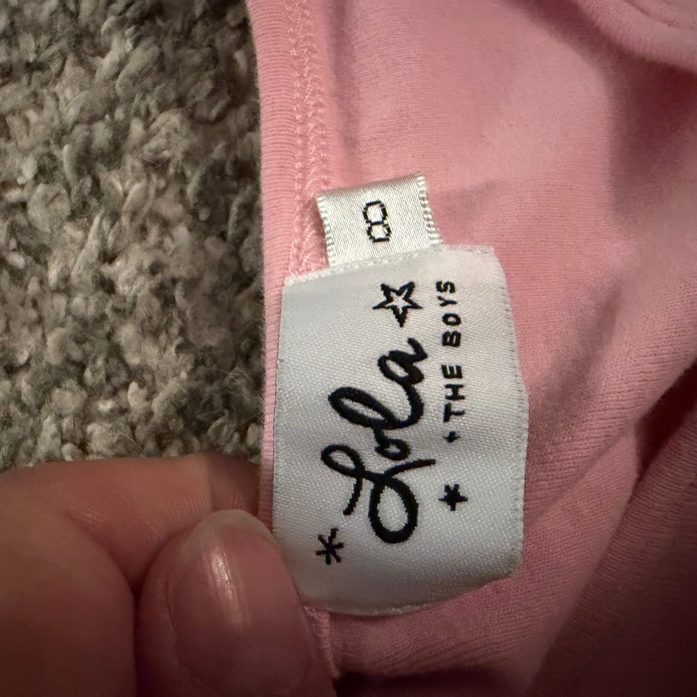 Lola + The Boys Penelope Pink Faux Fur Trim Long Sleeve Dress Girls Size 8 - Picture 3 of 5